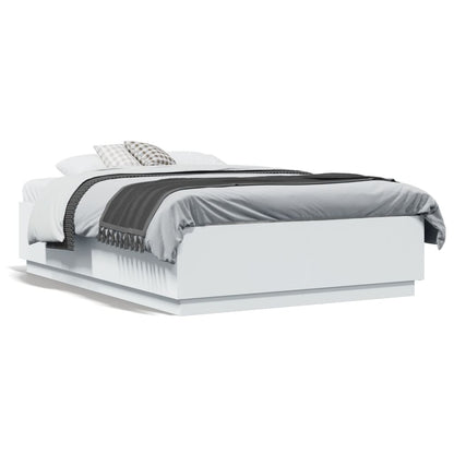 Bed Frame without Mattress White 135x190 cm Double