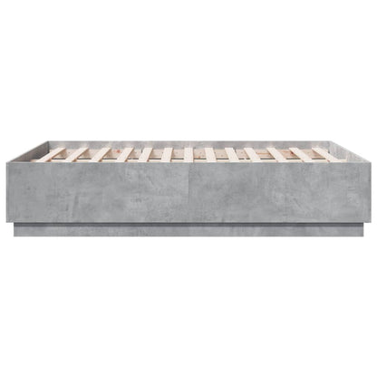 Bed Frame without Mattress Concrete Grey 135x190 cm Double