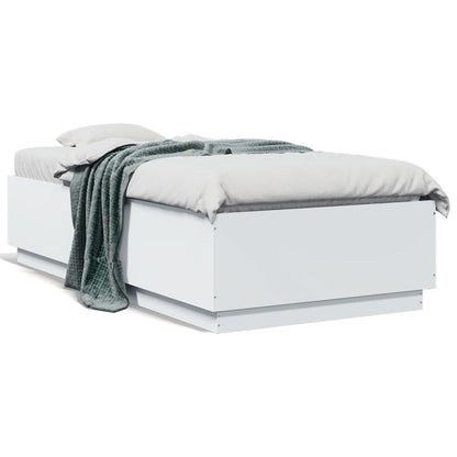 Bed Frame without Mattress White 90x190 cm Single