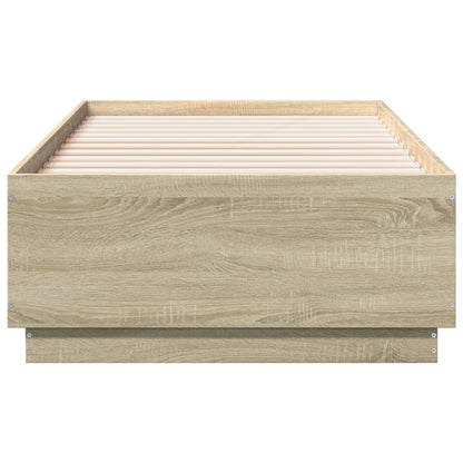 Bed Frame without Mattress Sonoma Oak 75x190 cm Small Single
