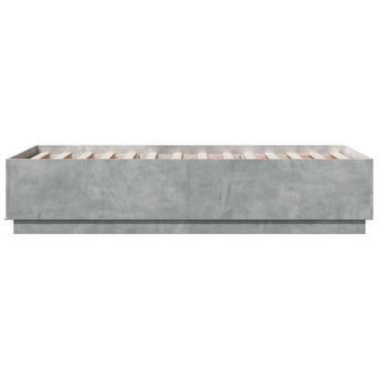 Bed Frame without Mattress Concrete Grey 75x190 cm Small Single