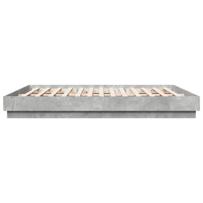 Bed Frame without Mattress Concrete Grey 200x200 cm