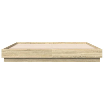 Bed Frame without Mattress Sonoma Oak 180x200 cm Super King