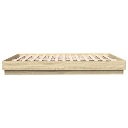 Bed Frame without Mattress Sonoma Oak 180x200 cm Super King