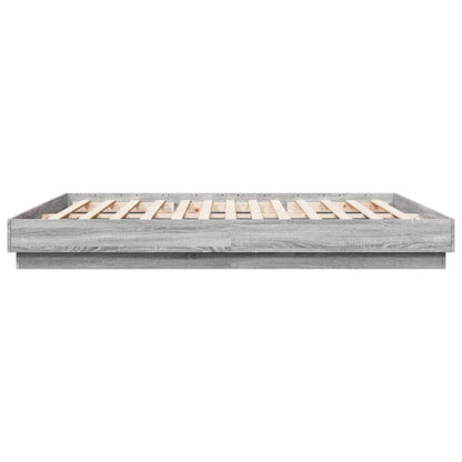 Bed Frame without Mattress Grey Sonoma 180x200 cm Super King