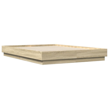 Bed Frame without Mattress Sonoma Oak 160x200 cm