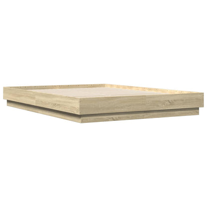 Bed Frame without Mattress Sonoma Oak 160x200 cm
