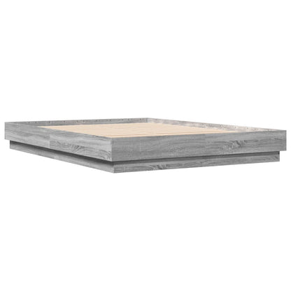 Bed Frame without Mattress Grey Sonoma 160x200 cm