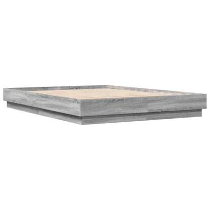 Bed Frame without Mattress Grey Sonoma 160x200 cm
