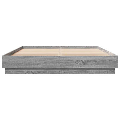 Bed Frame without Mattress Grey Sonoma 150x200 cm King Size