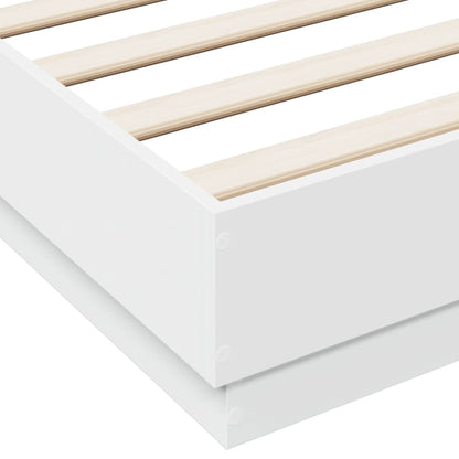 Bed Frame without Mattress White 140x190 cm