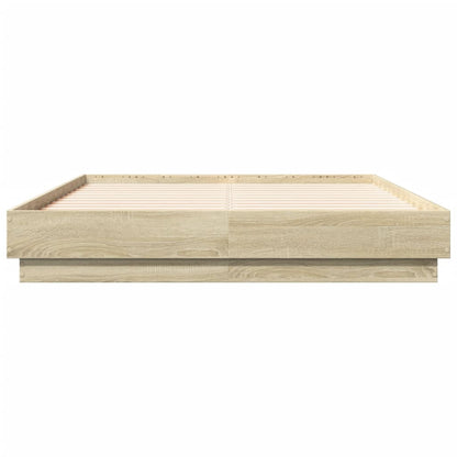 Bed Frame without Mattress Sonoma Oak 135x190 cm Double