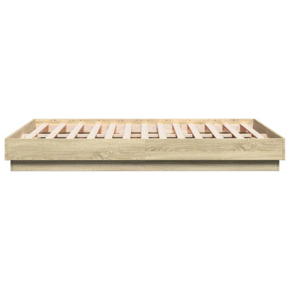 Bed Frame without Mattress Sonoma Oak 135x190 cm Double