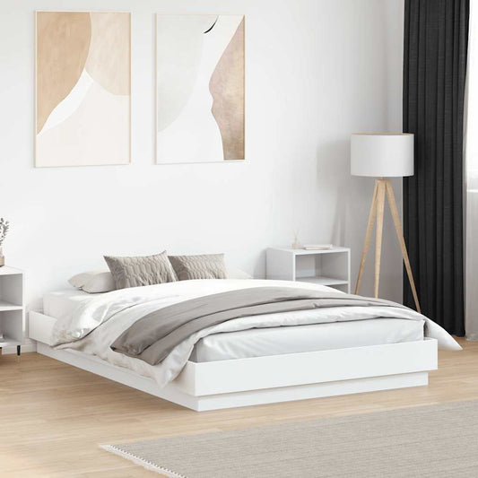 Bed Frame without Mattress White 120x190 cm Small Double