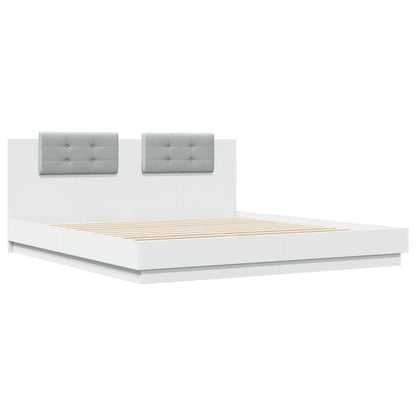 Bed Frame without Mattress White 160x200 cm