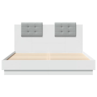 Bed Frame without Mattress White 140x200 cm