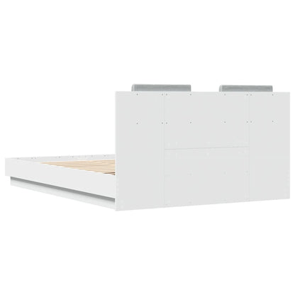 Bed Frame without Mattress White 140x200 cm