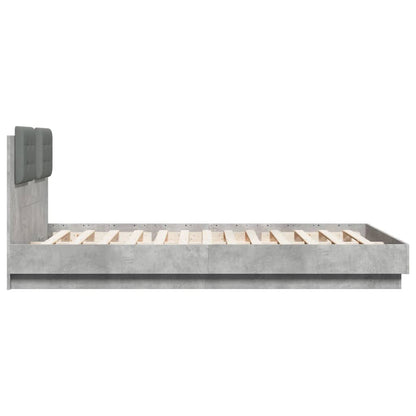 Bed Frame without Mattress Concrete Grey 140x200 cm