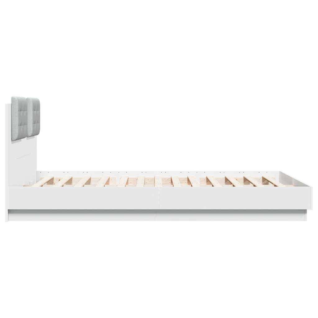 Bed Frame without Mattress White 120x200 cm