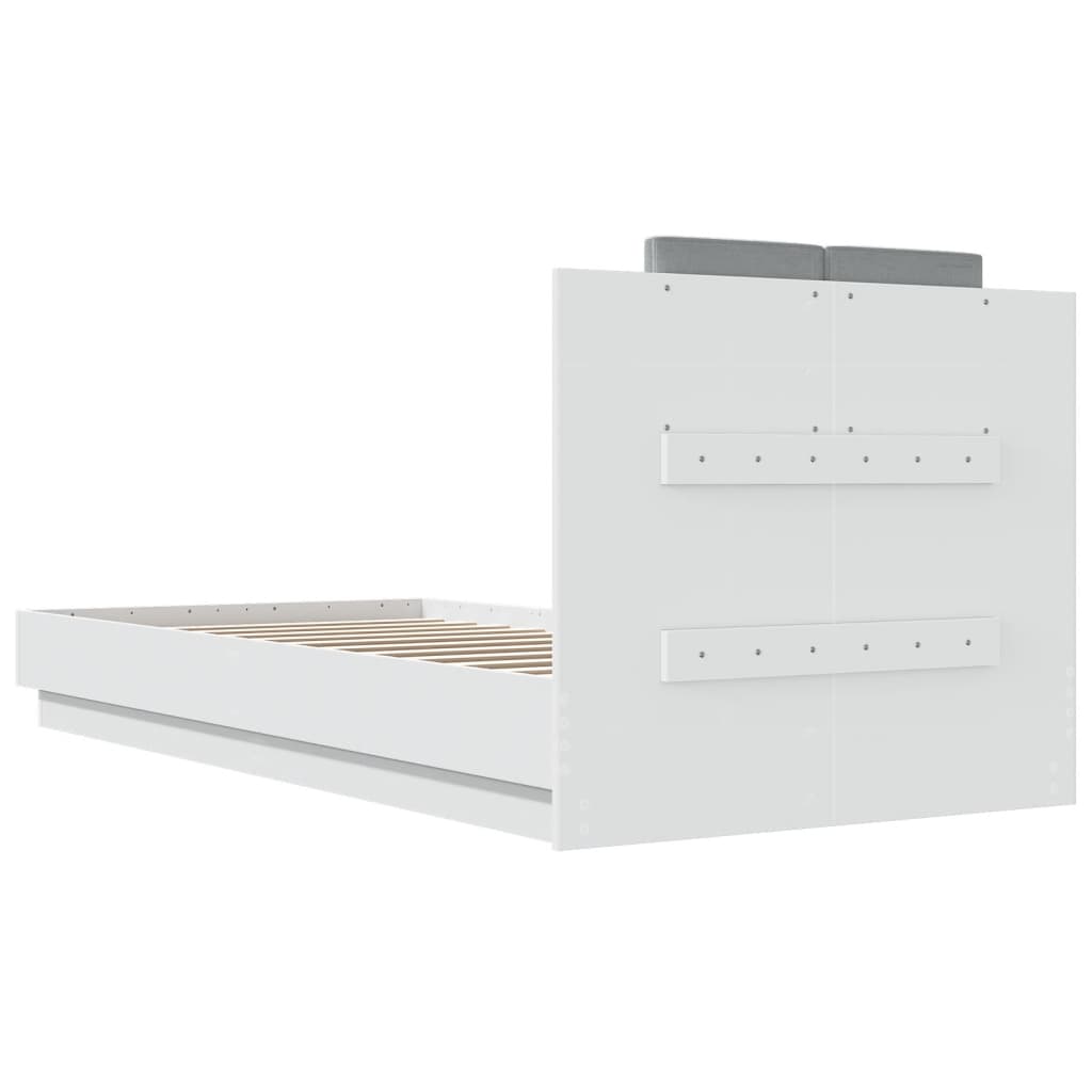 Bed Frame without Mattress White 100x200 cm