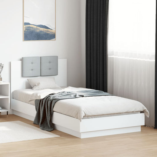 Bed Frame without Mattress White 100x200 cm