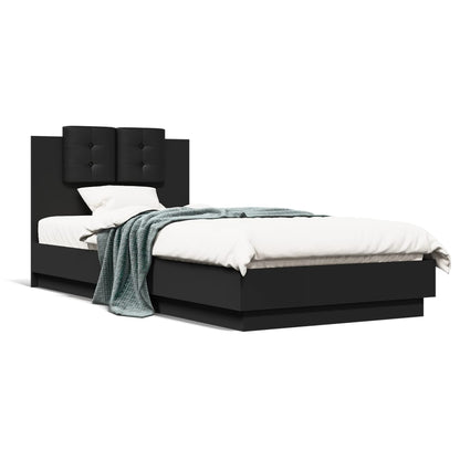 Bed Frame without Mattress Black 100x200 cm