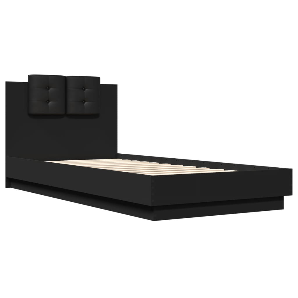 Bed Frame without Mattress Black 100x200 cm