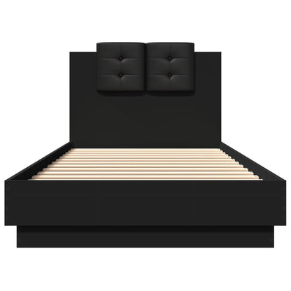 Bed Frame without Mattress Black 100x200 cm