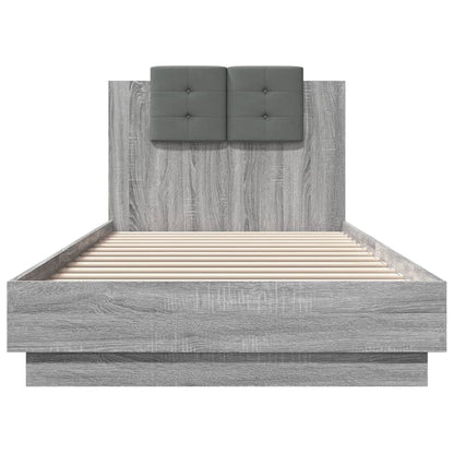Bed Frame without Mattress Grey Sonoma 100x200 cm