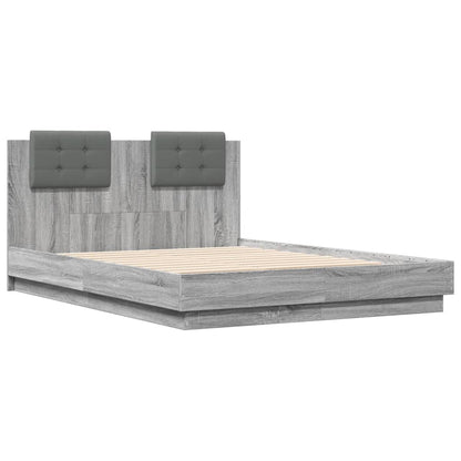 Bed Frame without Mattress Grey Sonoma 120x190 cm Small Double