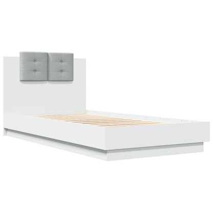 Bed Frame without Mattress White 90x190 cm Single