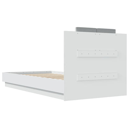 Bed Frame without Mattress White 90x190 cm Single