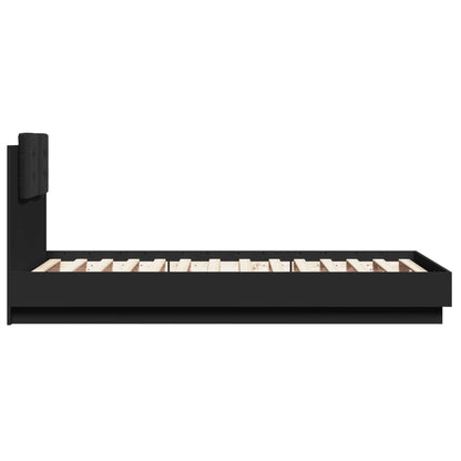 Bed Frame without Mattress Black 75x190 cm Small Single
