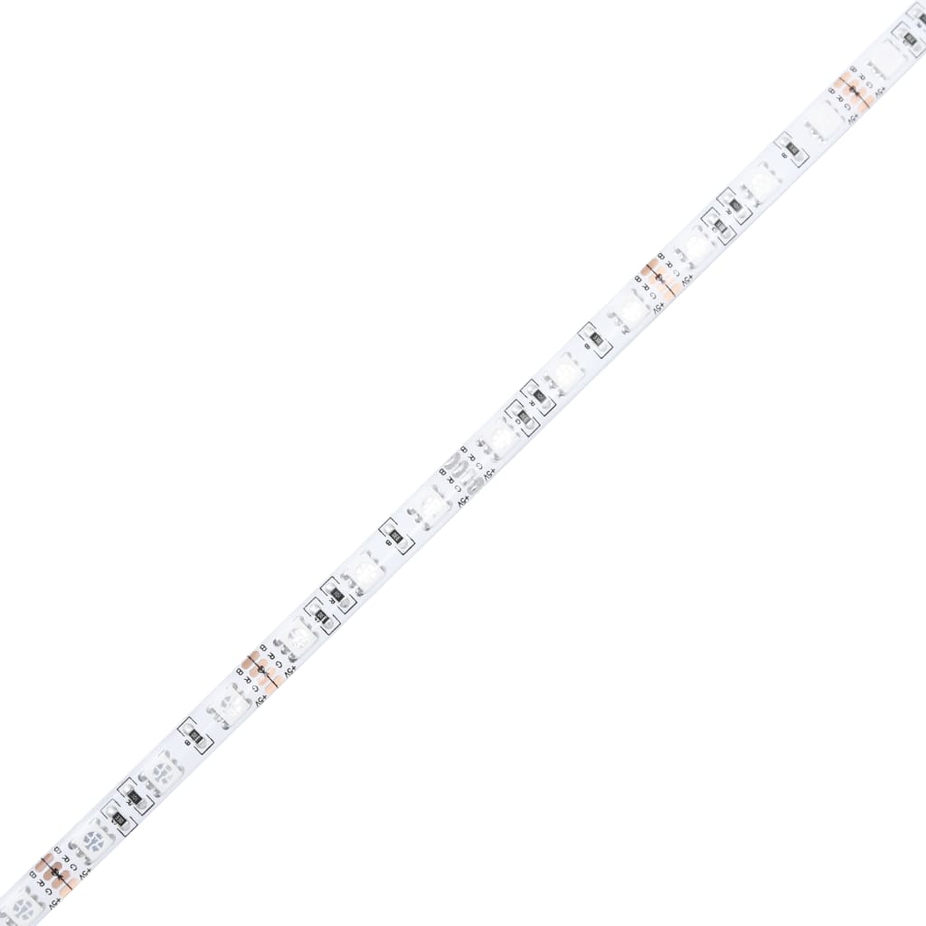 Bed Frame with LED without Mattress White 150x200 cm King Size