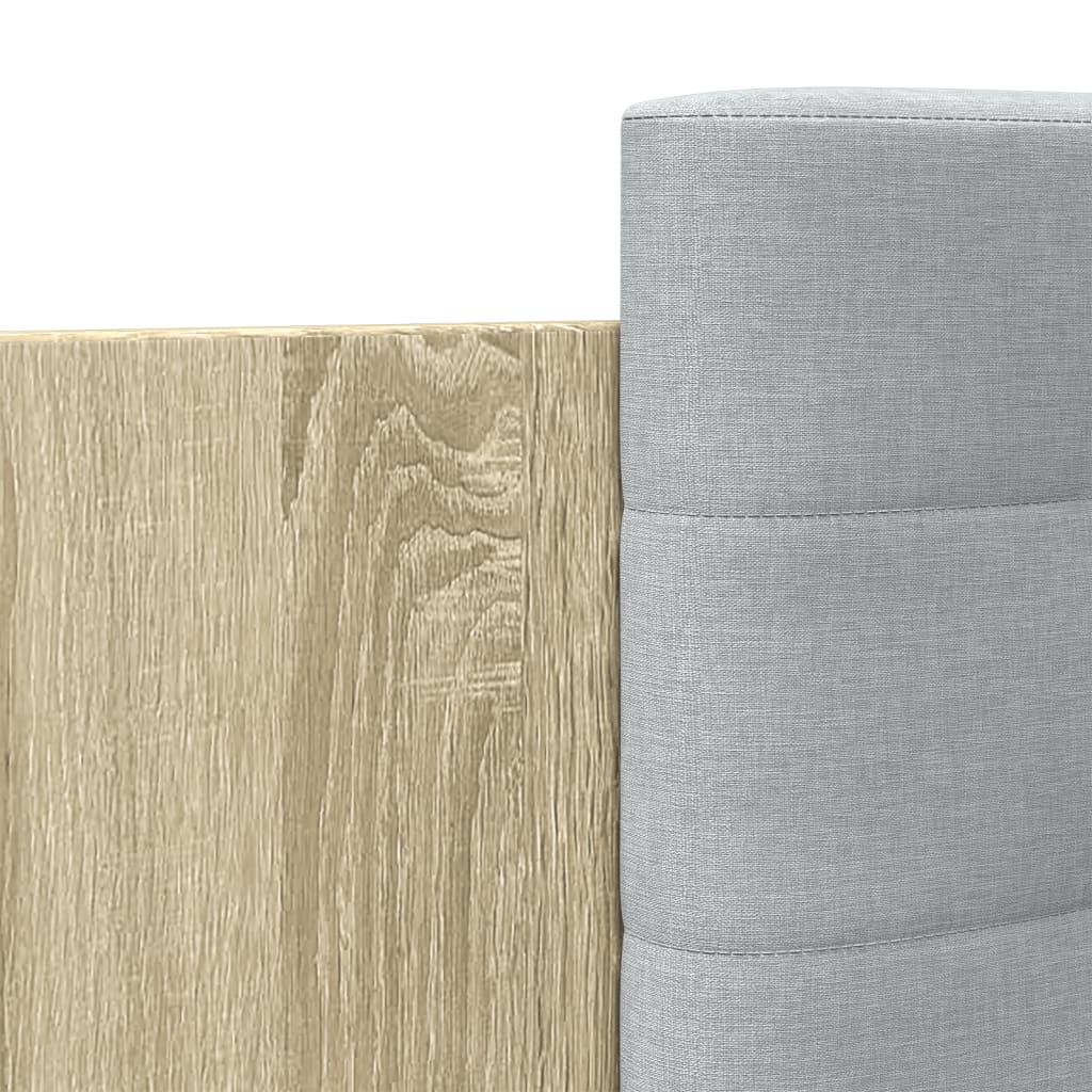 Bed Frame with LED without Mattress Sonoma Oak 100x200 cm