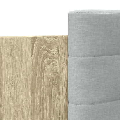 Bed Frame with LED without Mattress Sonoma Oak 100x200 cm