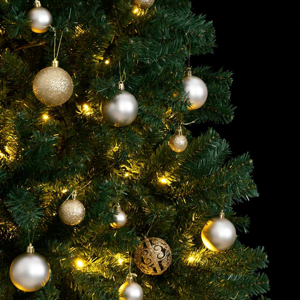 Artificial Hinged Christmas Tree 300 LEDs & Ball Set 180 cm