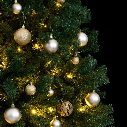 Artificial Hinged Christmas Tree 300 LEDs & Ball Set 180 cm