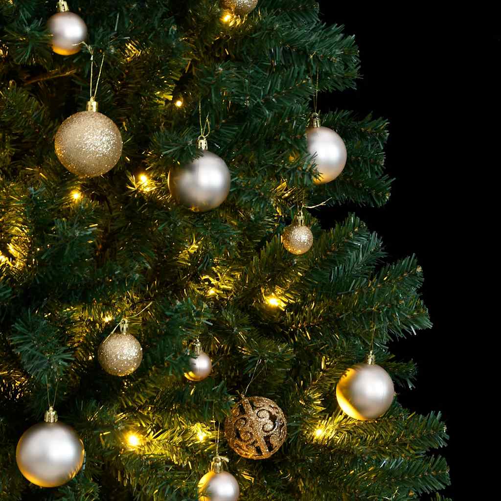 Artificial Hinged Christmas Tree 300 LEDs & Ball Set 210 cm
