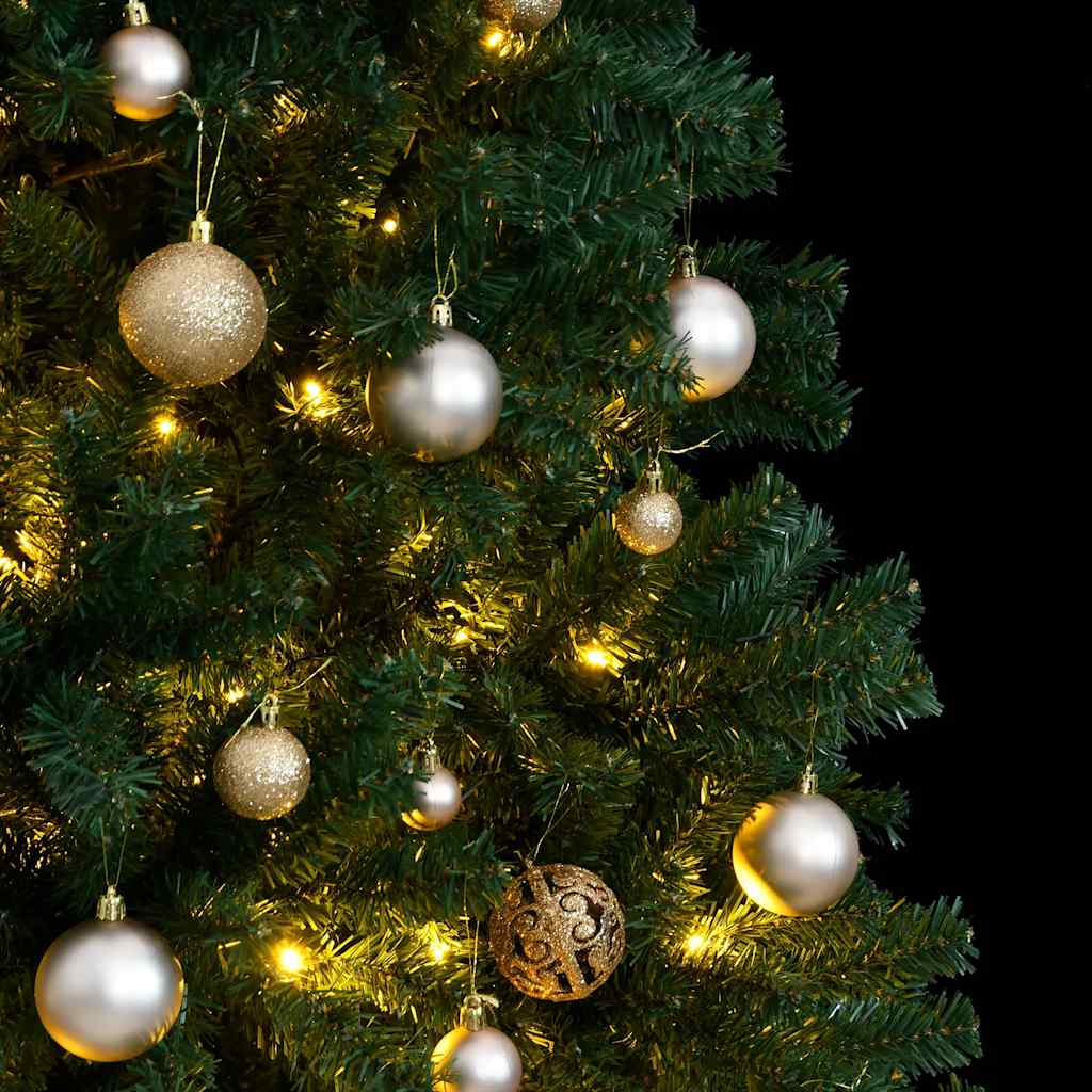 Artificial Hinged Christmas Tree 300 LEDs & Ball Set 240 cm