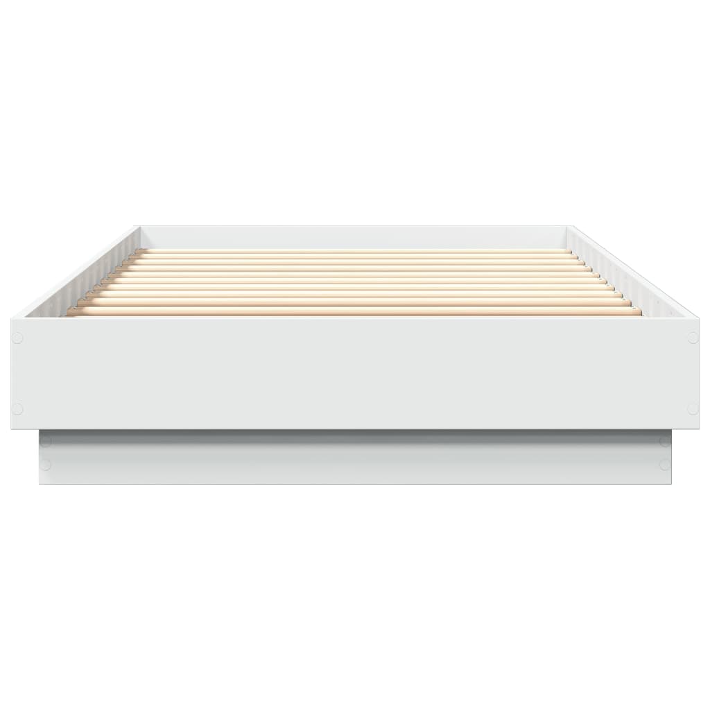 Bed Frame without Mattress with LED Lights White 100x200 cm