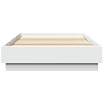 Bed Frame without Mattress with LED Lights White 100x200 cm
