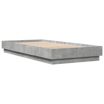 Bed Frame without Mattress Concrete Grey 100x200 cm