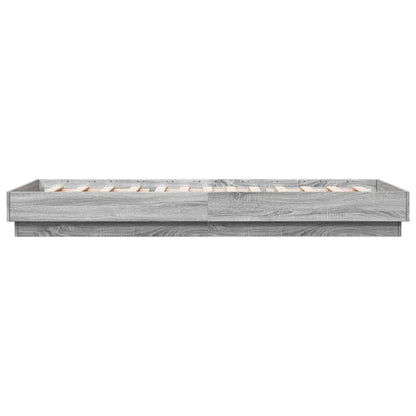 Bed Frame without Mattress Grey Sonoma 100x200 cm Engineered Wood