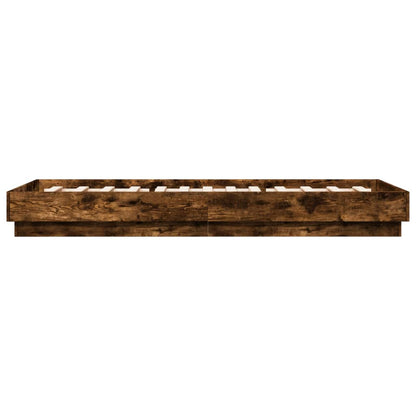 Bed Frame without Mattress Smoked Oak 90x200 cm Engineered Wood