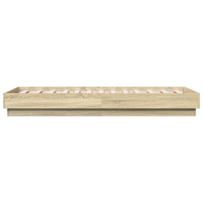 Bed Frame without Mattress Sonoma Oak 75x190 cm Small Single Engineered Wood