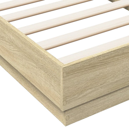 Bed Frame without Mattress Sonoma Oak 75x190 cm Small Single Engineered Wood