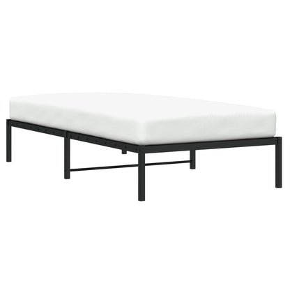 Metal Bed Frame without Mattress Black 100x190cm