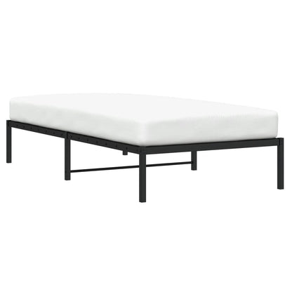 Metal Bed Frame without Mattress Black 107x203cm