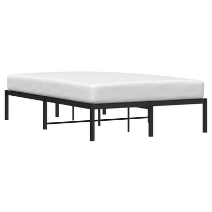 Metal Bed Frame without Mattress Black 120x190cm